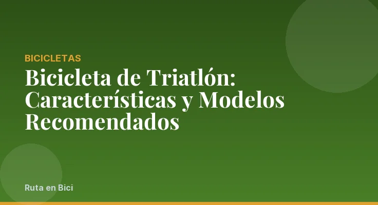 Bicicleta de Triatlón: Características y Modelos Recomendados